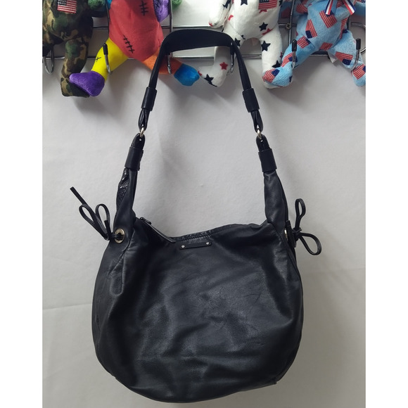 Kate Spade New York Black Soft Leather Zipper Closure Hobo Shoulder Bag - Picture 16 of 16